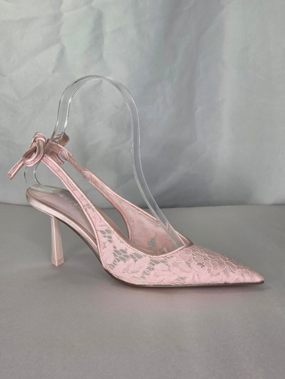 Madden Girl Bizzy Slingback Bow Pumps - Ballet Pink Lace